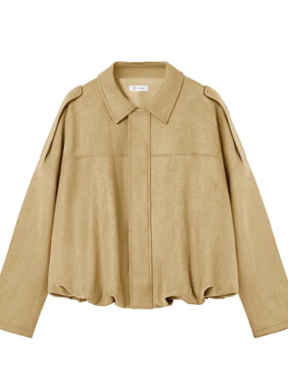 NWT 🤎 Suede Bubble Oversized Jacket - Picture 13 of 14